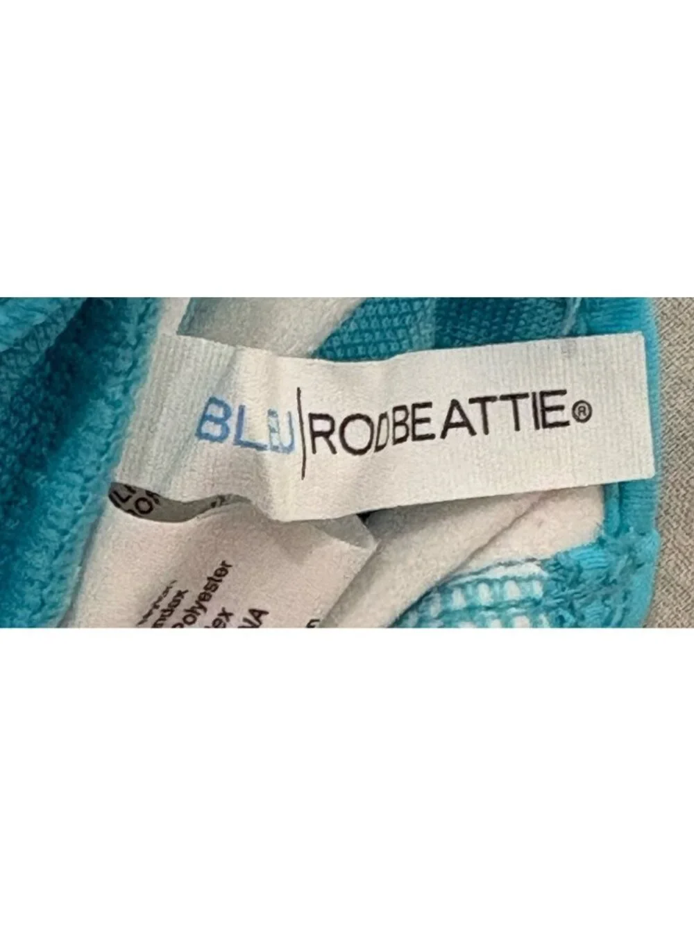 Bleu Rod Beattie Kore Shirred Underwire One-Piece Swimsuit Turquoise Blue  US 14